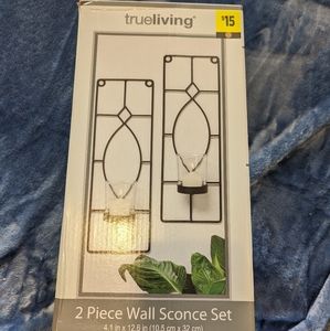 2 piece wall sconce set